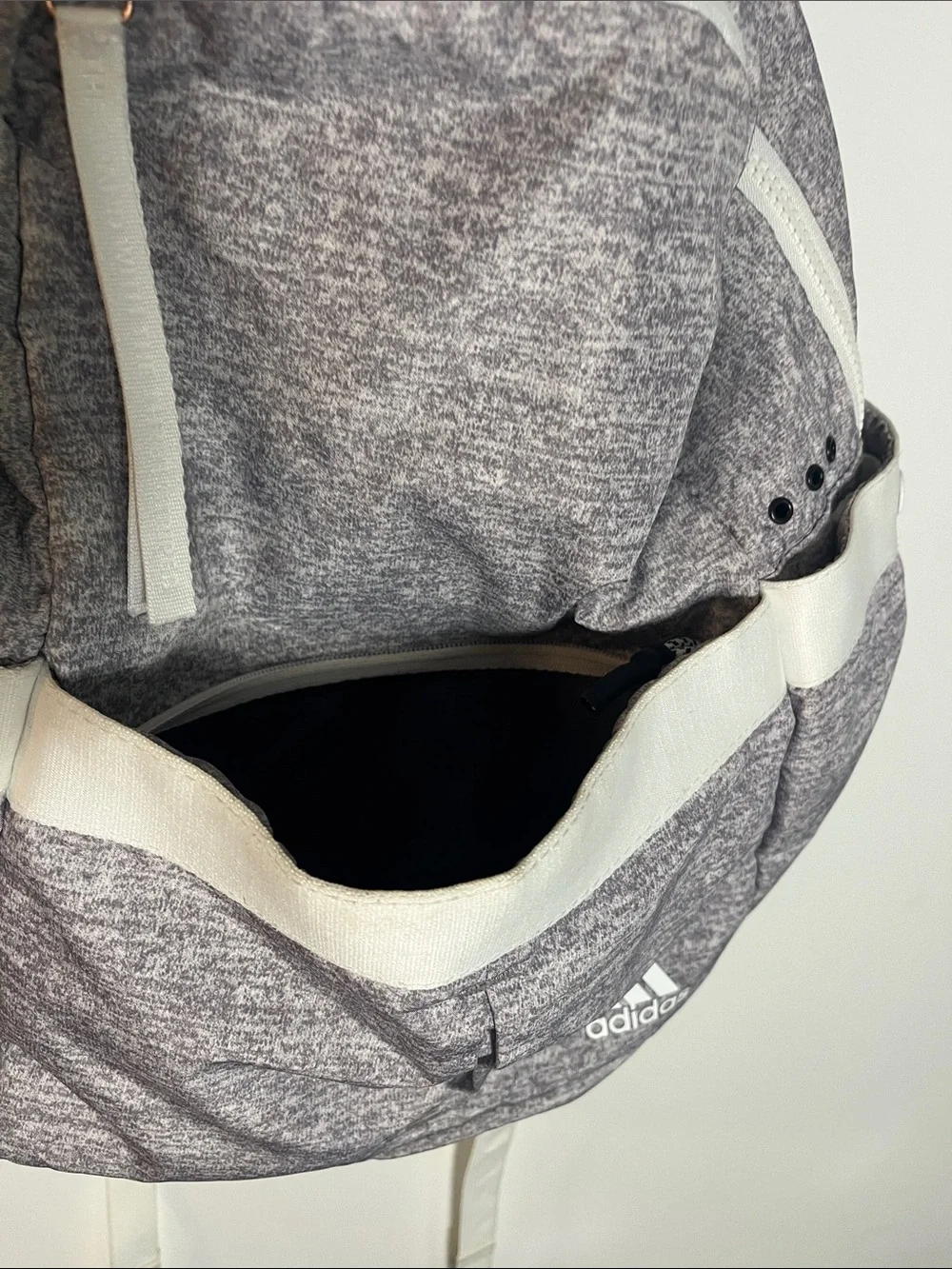 adidas Gray & White Heathered Backpack with Pockets - Picture 5 of 10